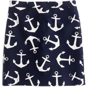 J. Crew anchor mini skirt